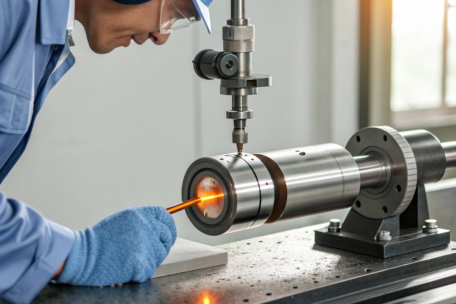 Cutaway diagram of industrial conveyor chain showing material layers and roller mechanism