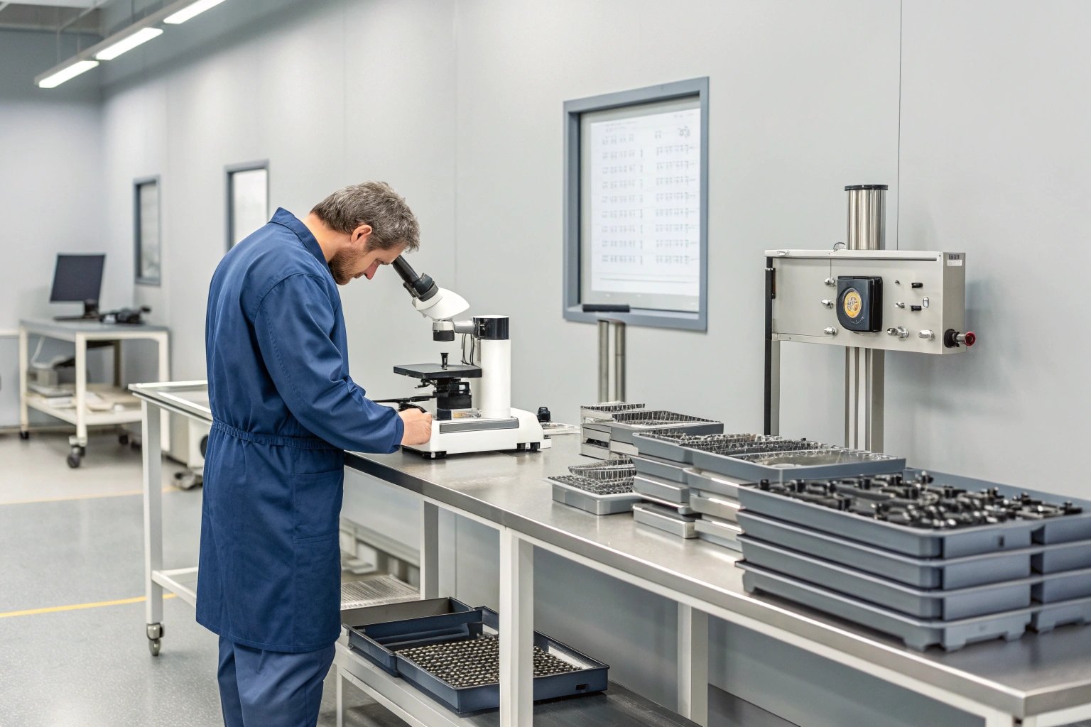 Seal and Bearing Quality Control Laboratory Scene
