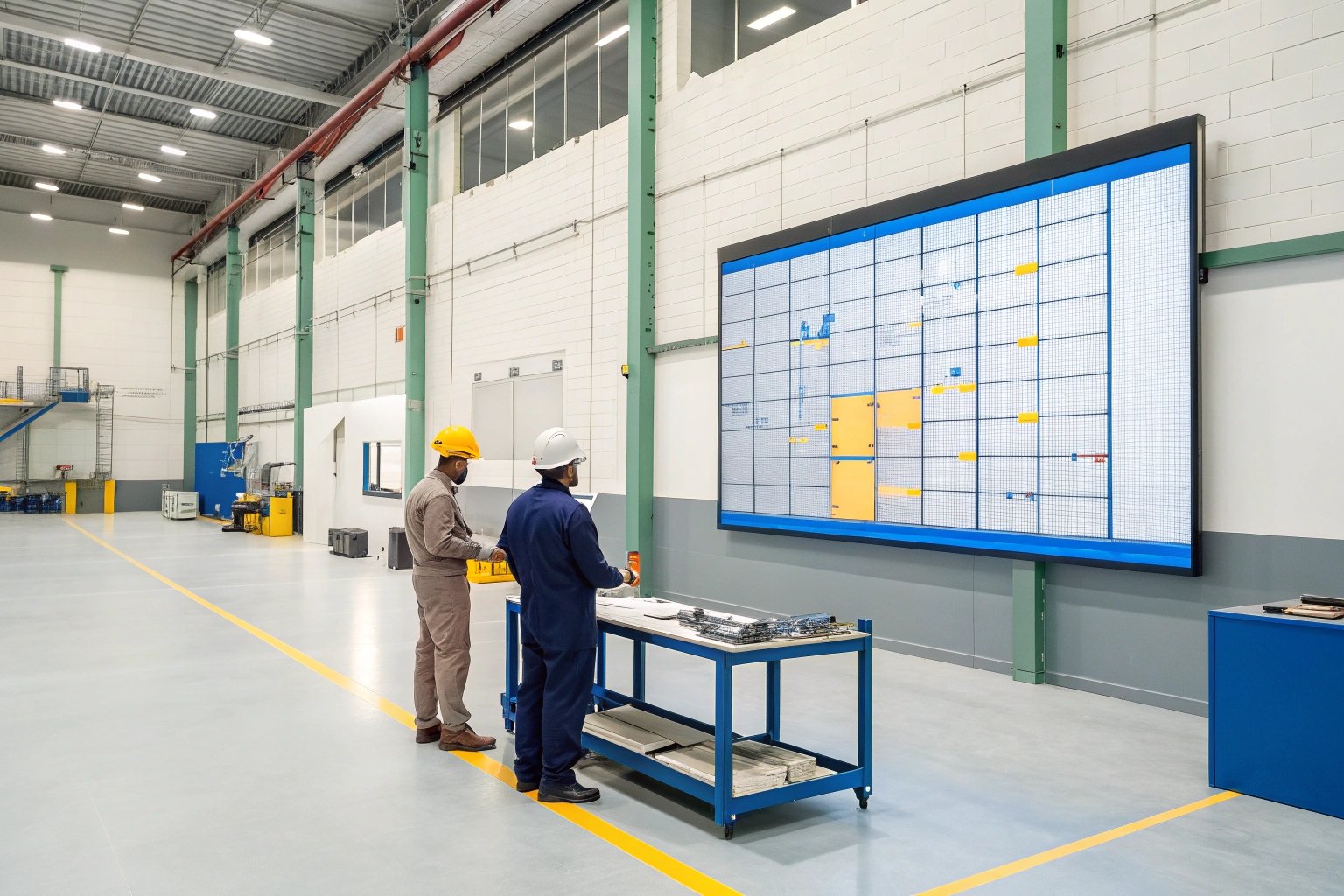 Digital Control Personnel operating digital control panel in facility