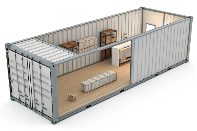 Storage container with organized interior