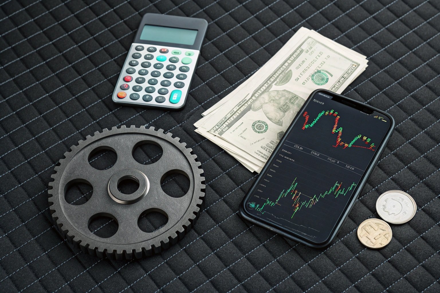 Top-down Flat Lay of Multi-Currency Settlement and Exchange Rate Selection