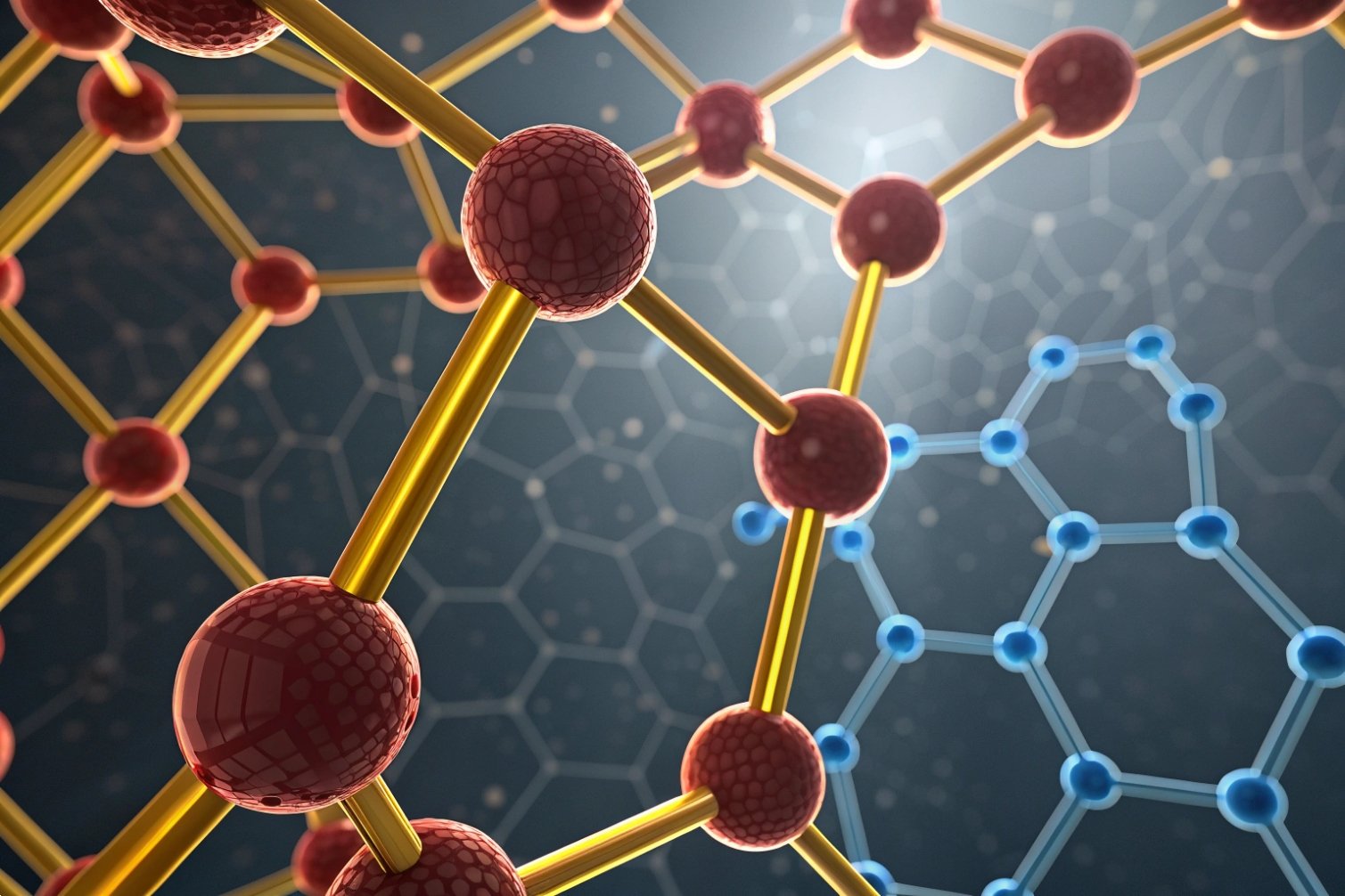 Molecular design Abstract representation of molecular structures.